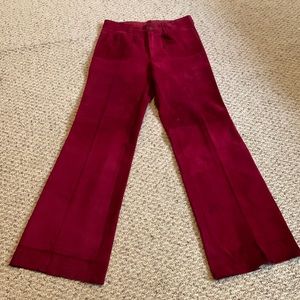 Authentic Vintage 1960s Red Leather Pants